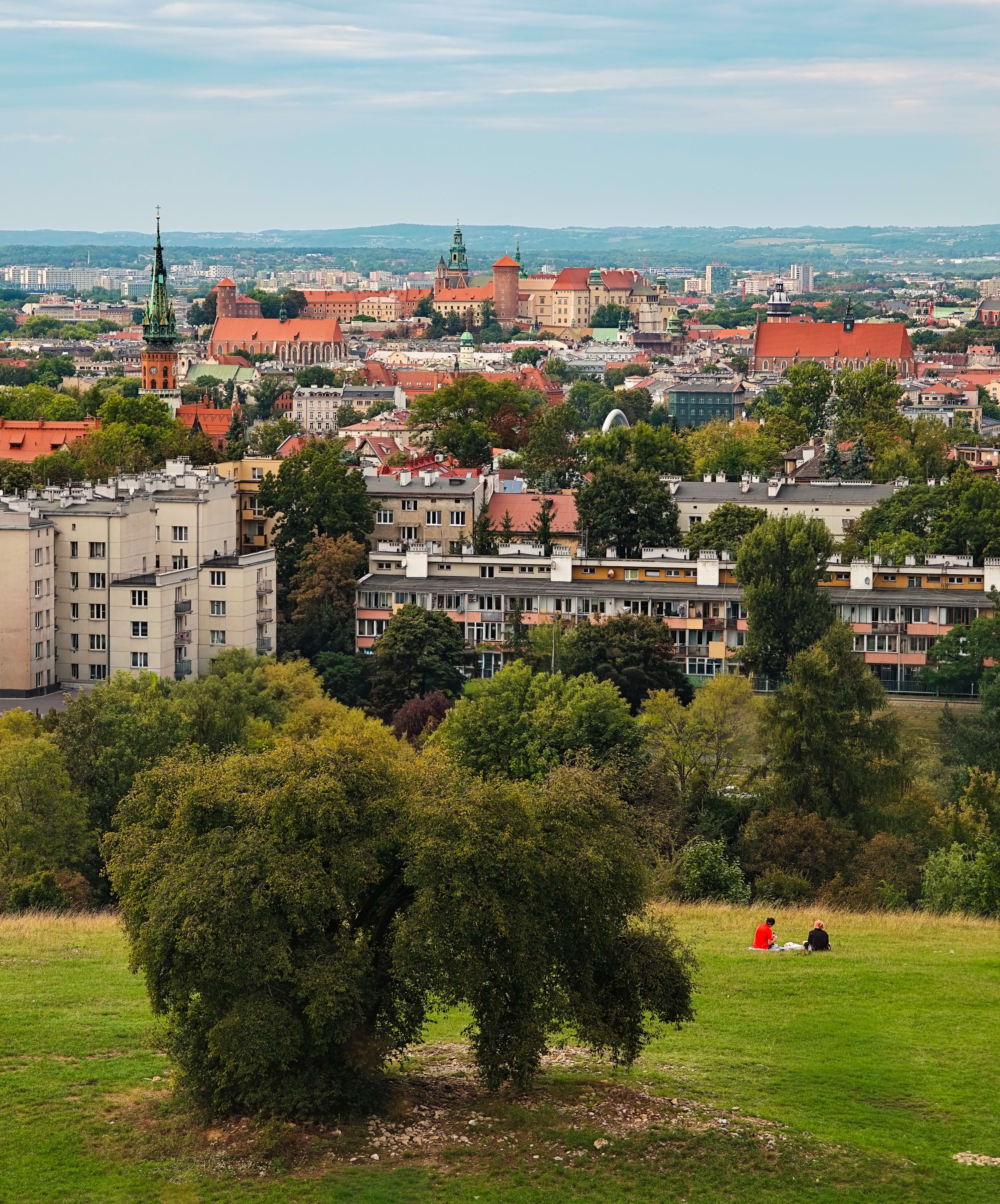 View over Krakow from Krakus Mound