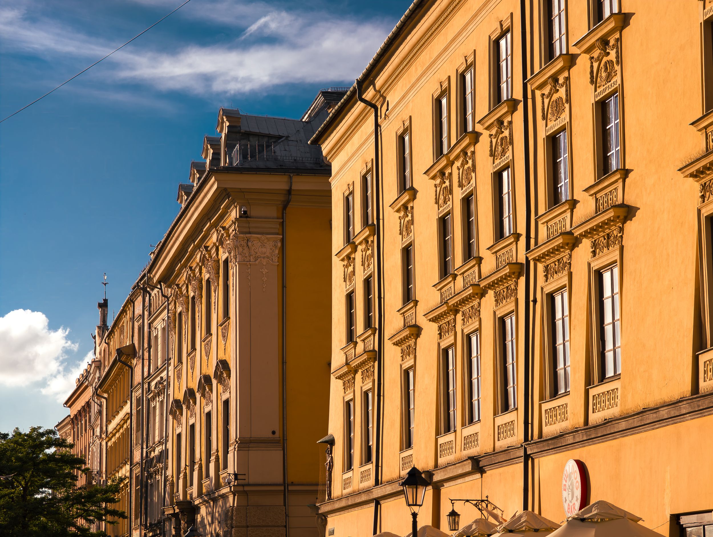 Golden hour in Krakow Old Town